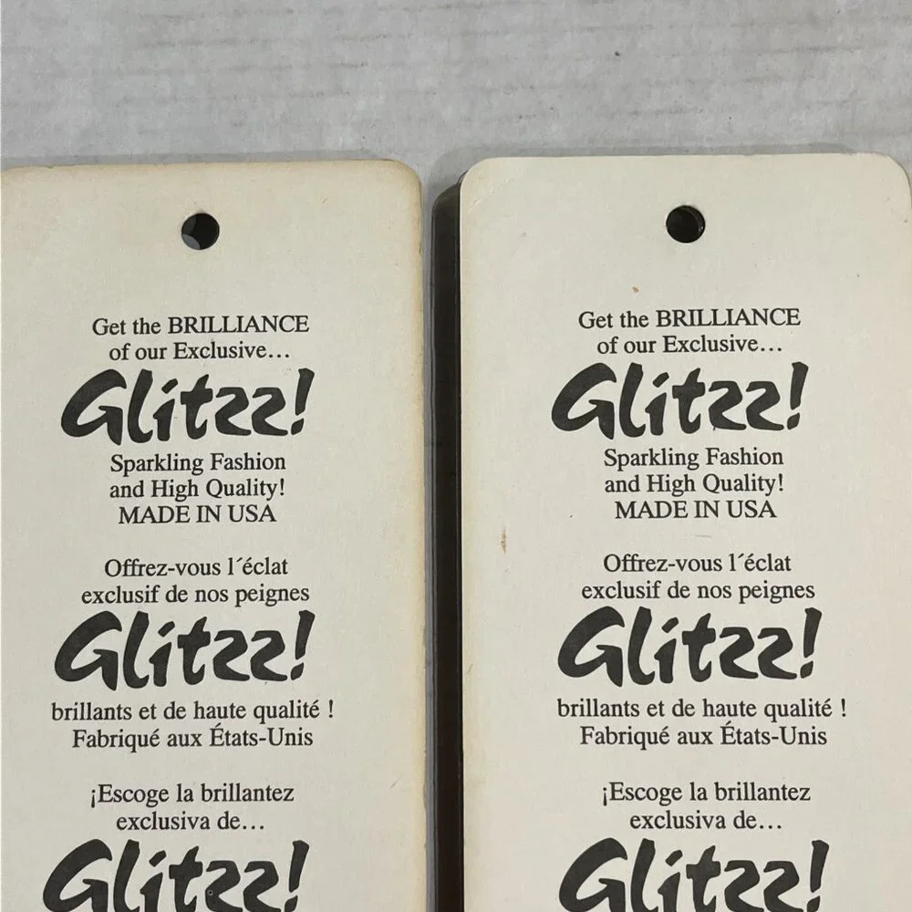 Vintage Cardinal Glittz Combs Large Stylisant #532 Glitter Purple Green Set Of 2